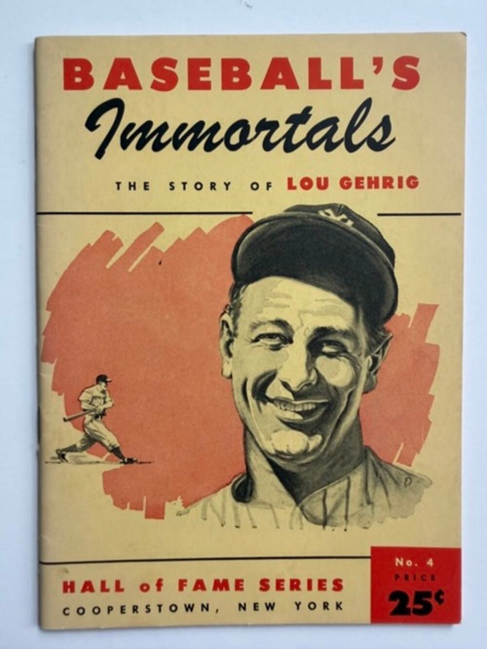 RARE 1953 Baseball's Immortals Lou Gehrig Booklet Hall of Fame New York Yankees